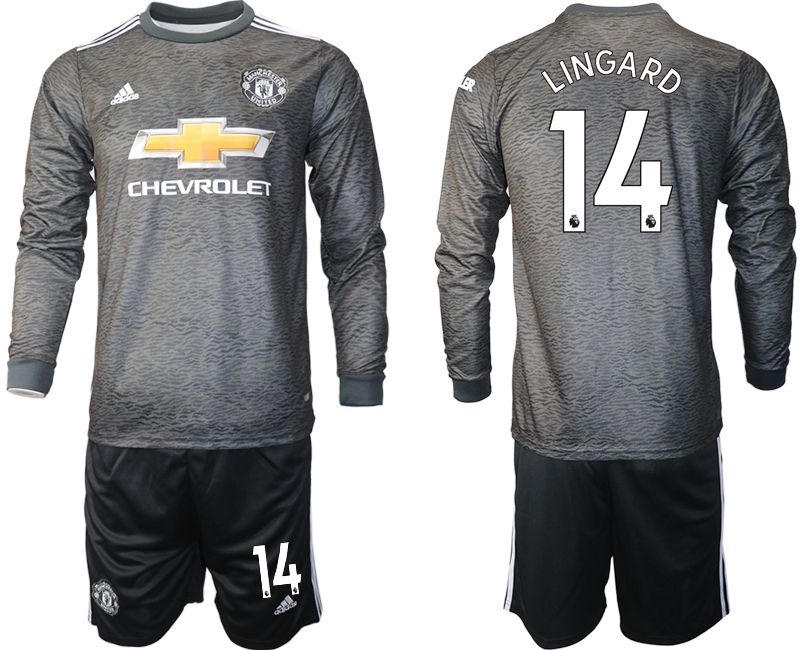Men 2020-2021 club Manchester united away long sleeve #14 black Soccer Jerseys->manchester united jersey->Soccer Club Jersey